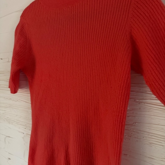Holt Renfrew | 100% Extra Fine Wool Halston | Mock Neck Knit Top | Size L - Picture 5 of 6